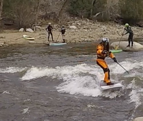 sup river surfing staircase wave buena vista