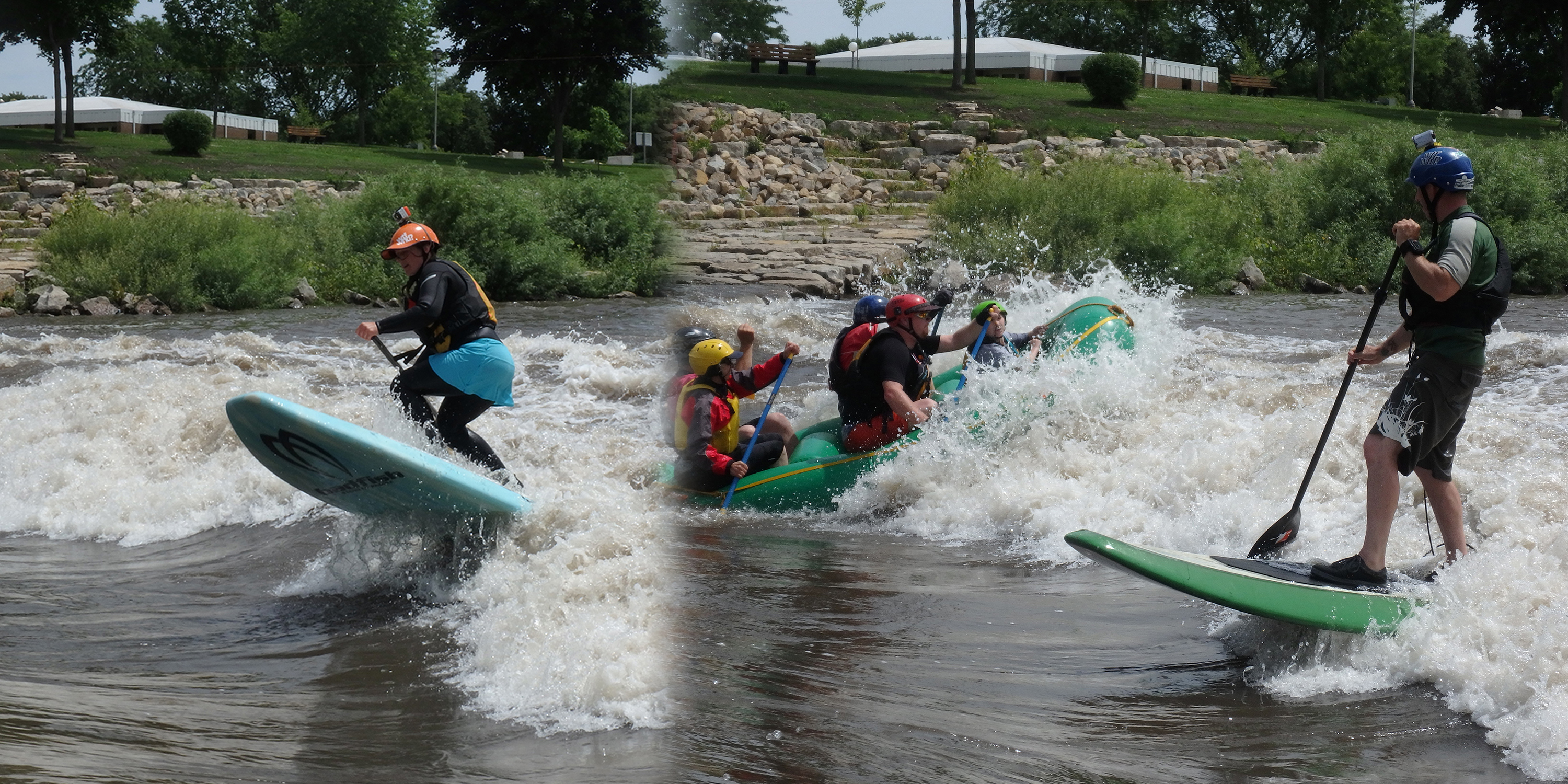 River Surfing Charles City, Iowa