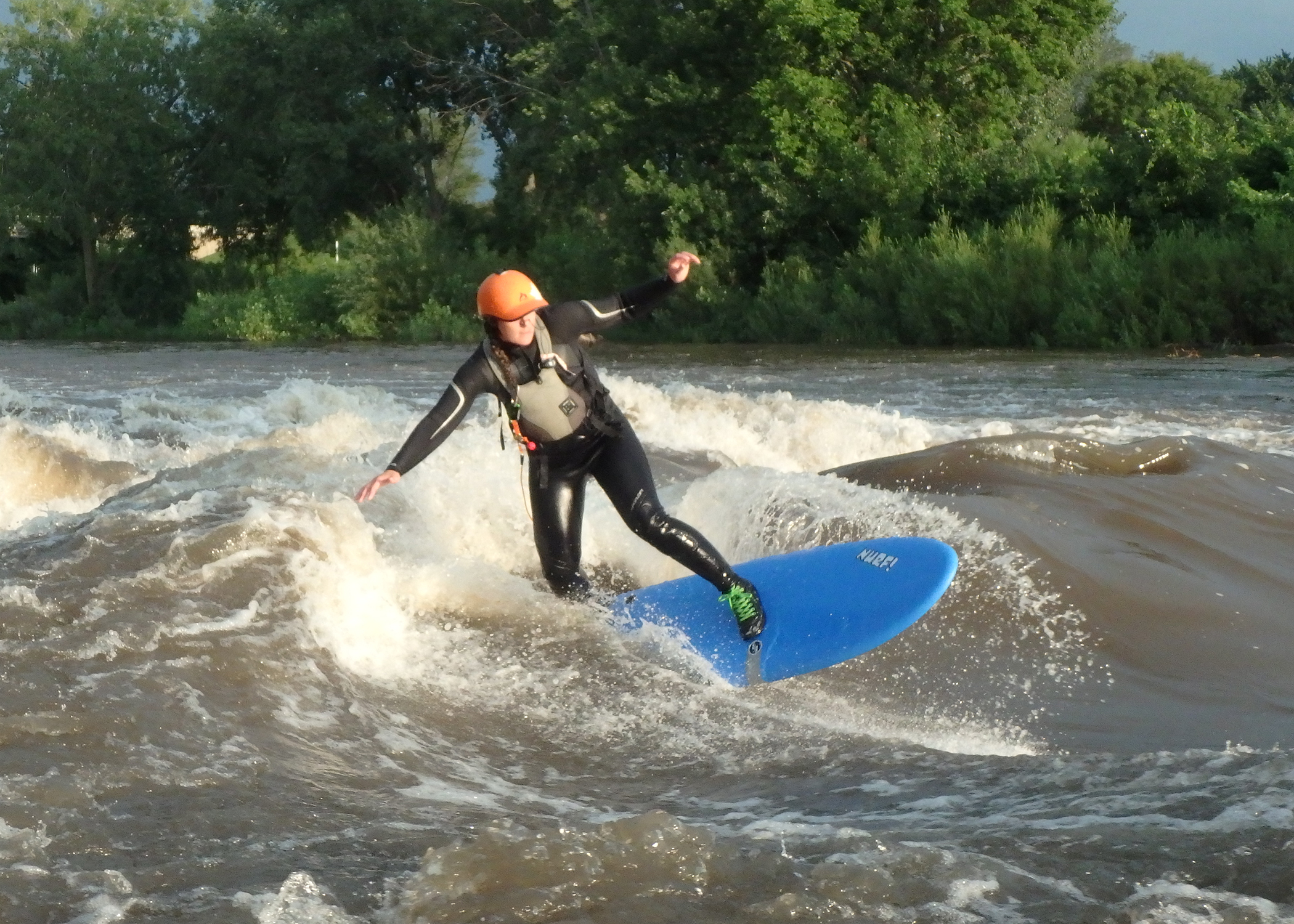 River Surfing Charles City, Iowa