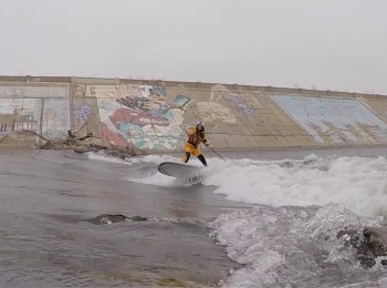 SUP River Surfing the Starboard Squirt