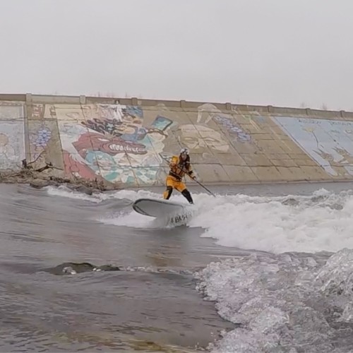 SUP River Surfing the Starboard Squirt