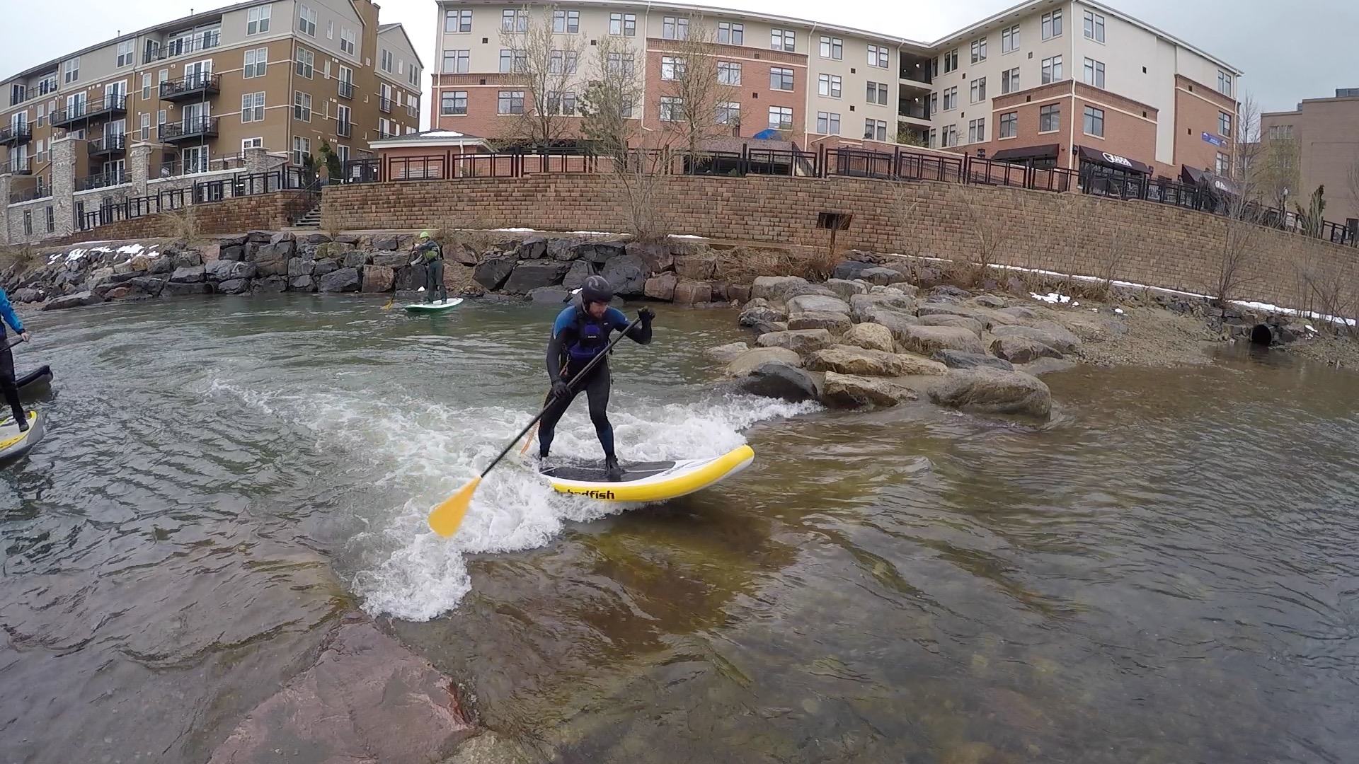 SUP River Surfing, Bingo Hole, Clear Creek, Golden, Colorado