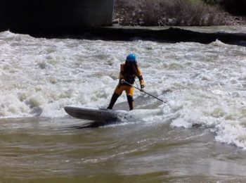 SUP river surfing Glenwood Springs