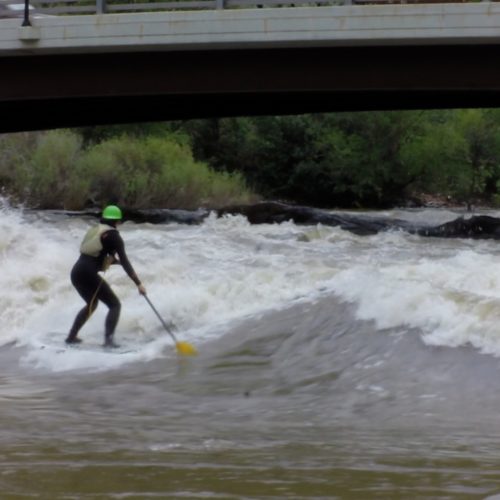 SUP river surfing Glenwood Springs