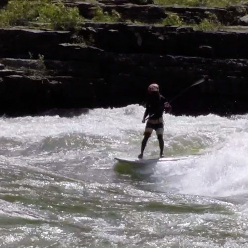 SUP river surfing lunch counter