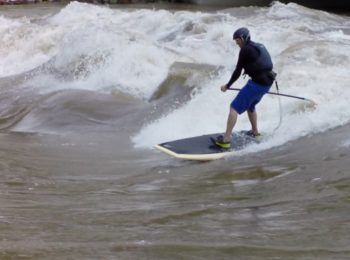 SUP river surfing Glenwood Springs