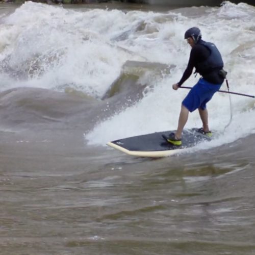 SUP river surfing Glenwood Springs