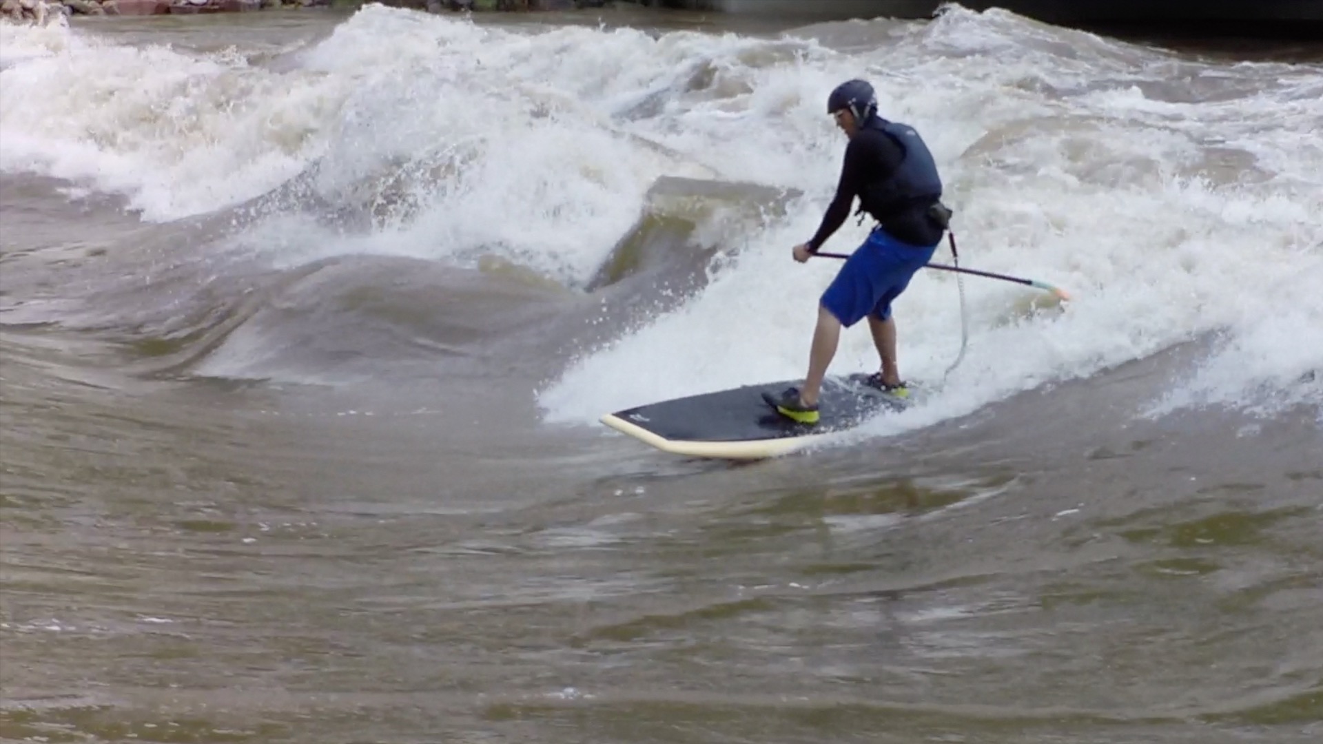 SUP river surfing Glenwood Springs