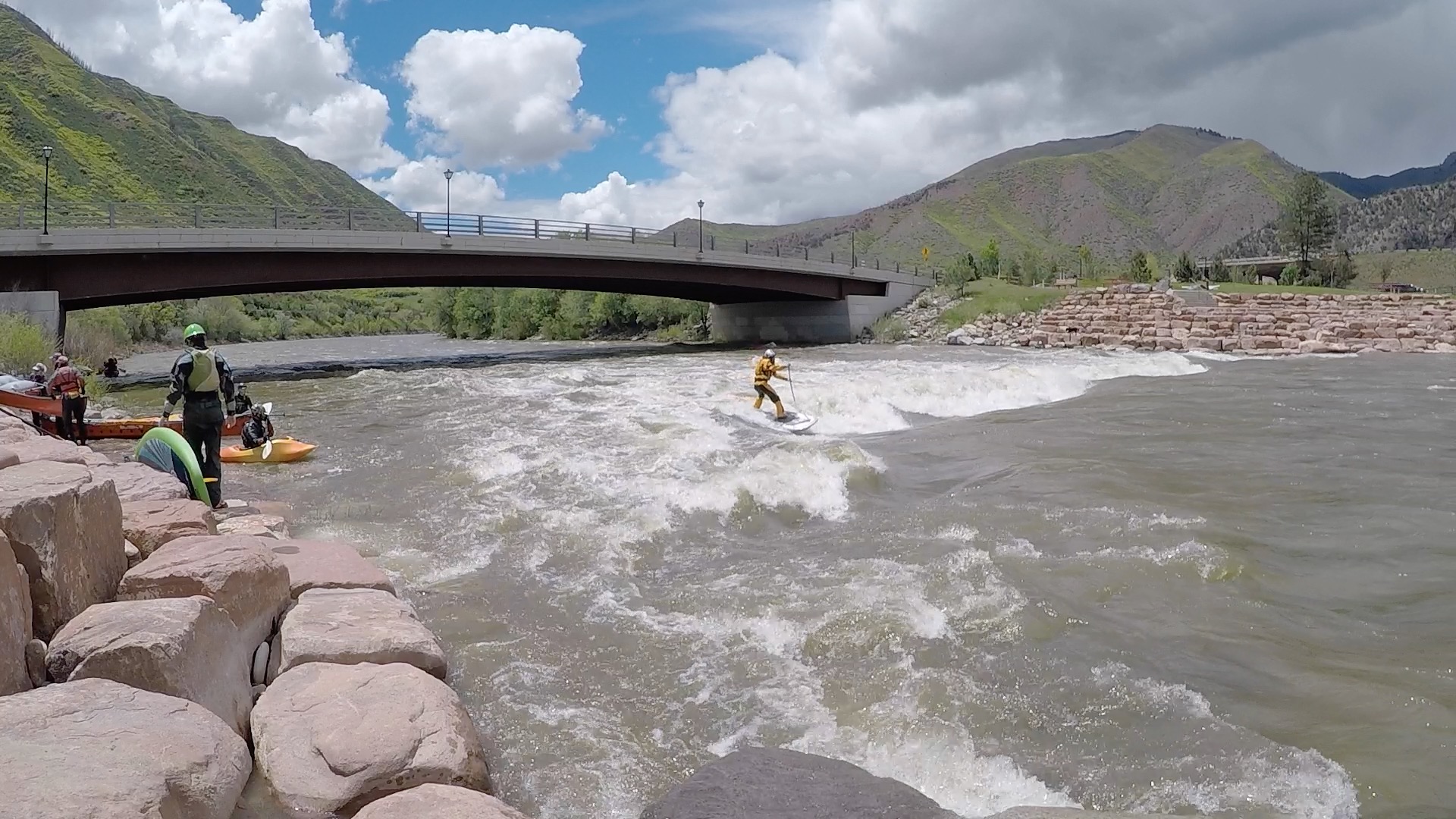 SUP river surfing Glenwood Springs