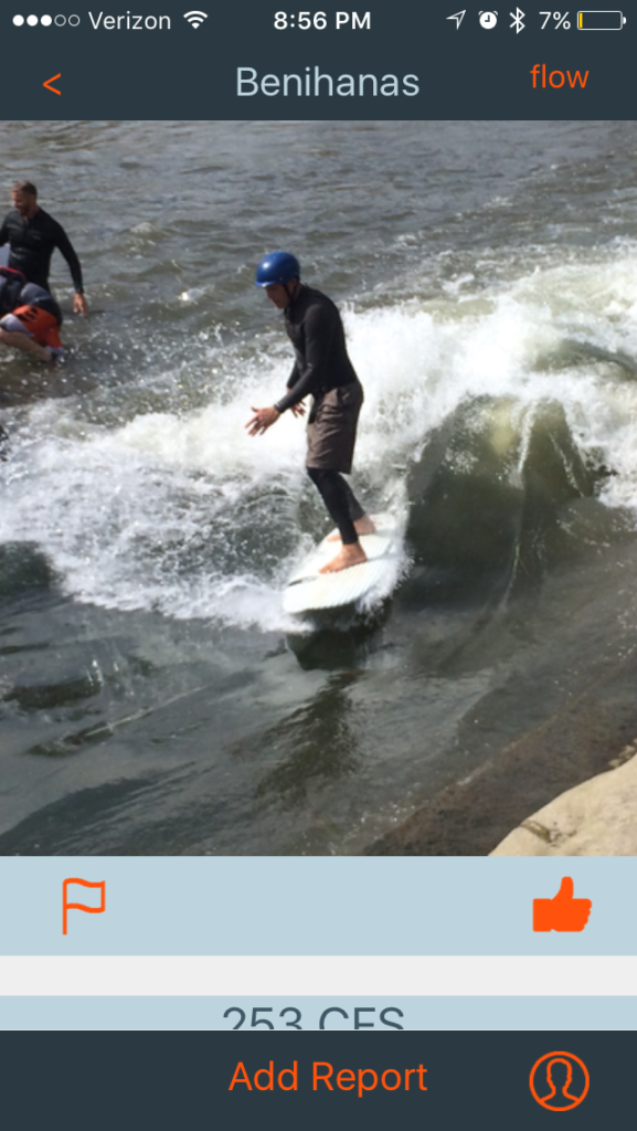 River Surf Report Screenshot