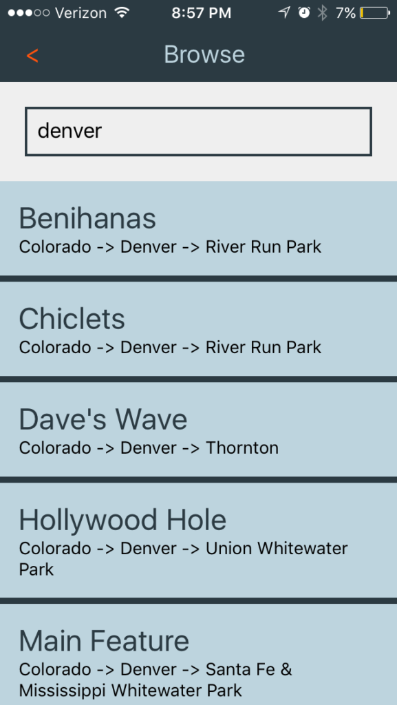 River Surf Report Screenshot