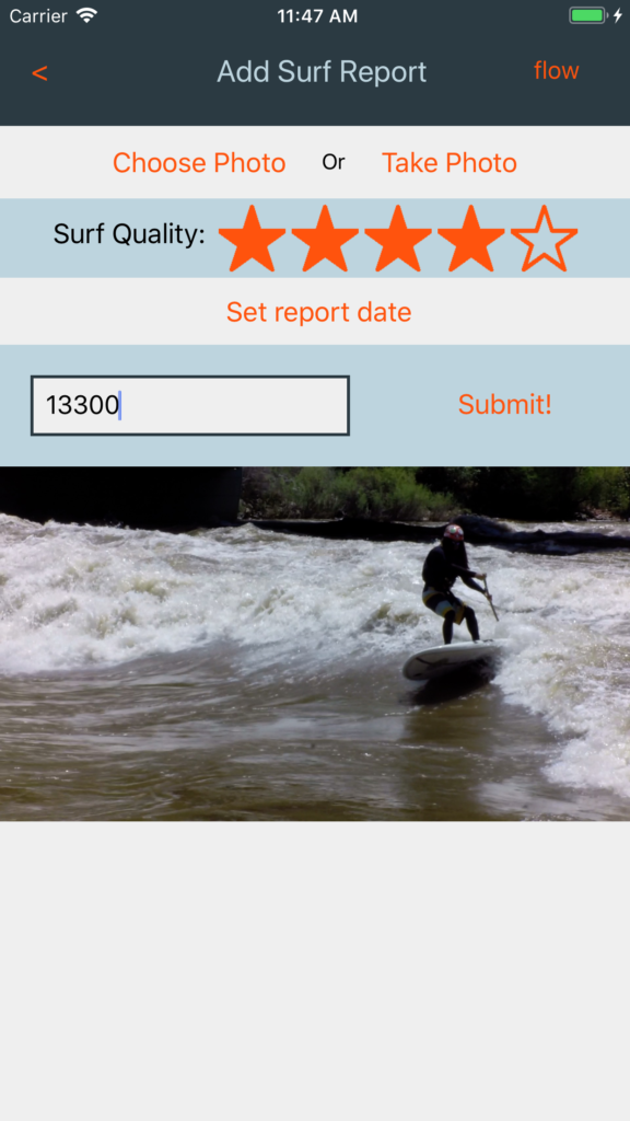 River Surf Report App