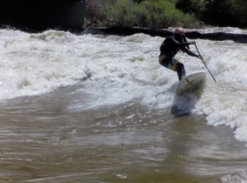 River surfing Glenwood Spring 16000 CFS